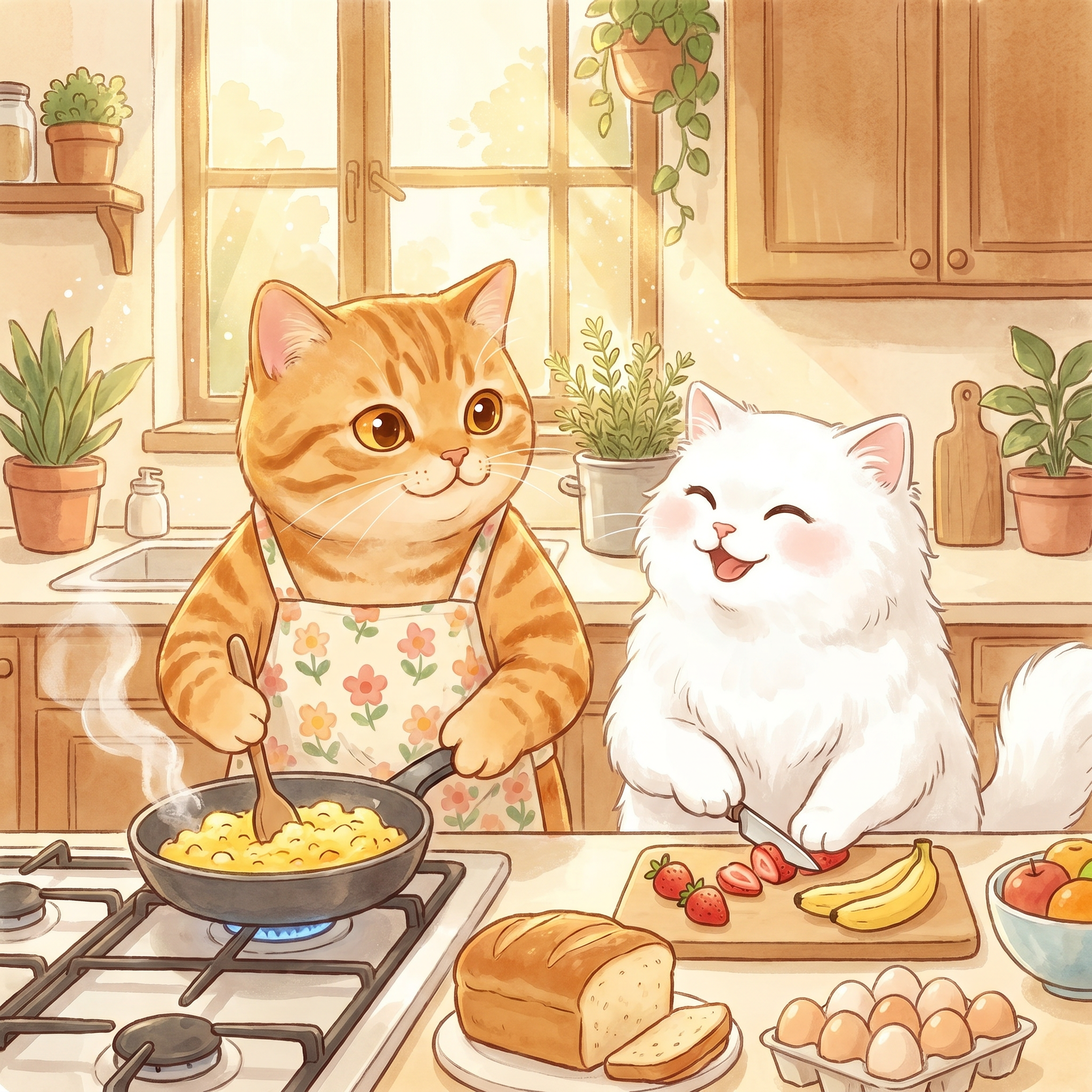 一起做早餐